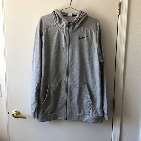 Nike Dri-fit Front Zip Hoodie Size XL Tall MWT gray - Picture 1 of 7